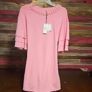 NWT Pink Ruffled Mini Dress